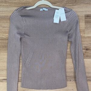 Elegant Ribbed Knit Top